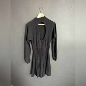 Pleated Open Back Dress